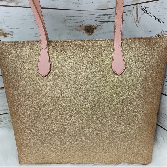 Holiday Rose gold Kate spade joeley Tote Glitter - Picture 8 of 8